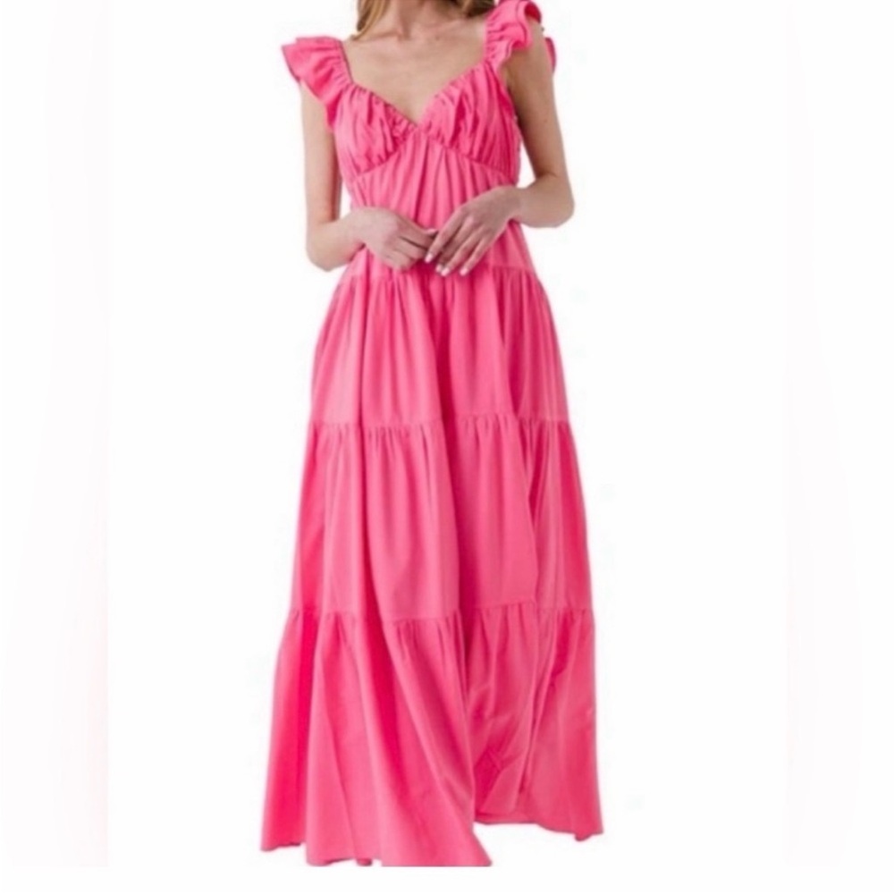 Free the Roses Fuchsia Ruffled Dress - Picture 3 of 4